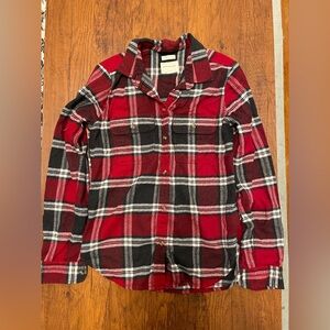 Super Soft American Eagle Red and Black Plaid Shirt